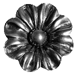 Decorative Rosette with Ball Center