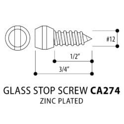 CA274 Glass Stop Screw