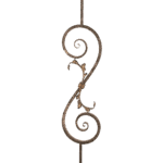 Steel Hammered Scroll Panel – Left Facing