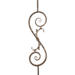 Steel Hammered Scroll Panel – Right Facing