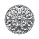 Cast Steel Rosette with 4-3/8" diameter