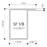 Steel Tubular Profile for Windows and Doors SF1B