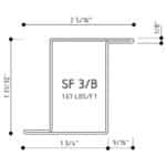 Steel Tubular Profile for Windows and Doors SF3B
