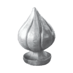 Steel Forged Finial with Round Base
