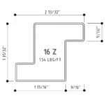 Steel Tubular Profile for Windows and Doors 16Z