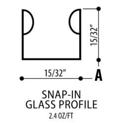 Snap in Glass Profile