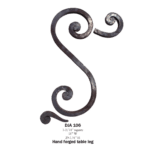 Hand Forged Steel Table Leg with Scroll Extensions