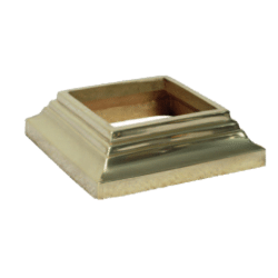 Brass Base Shoe with High Polish for Square Posts